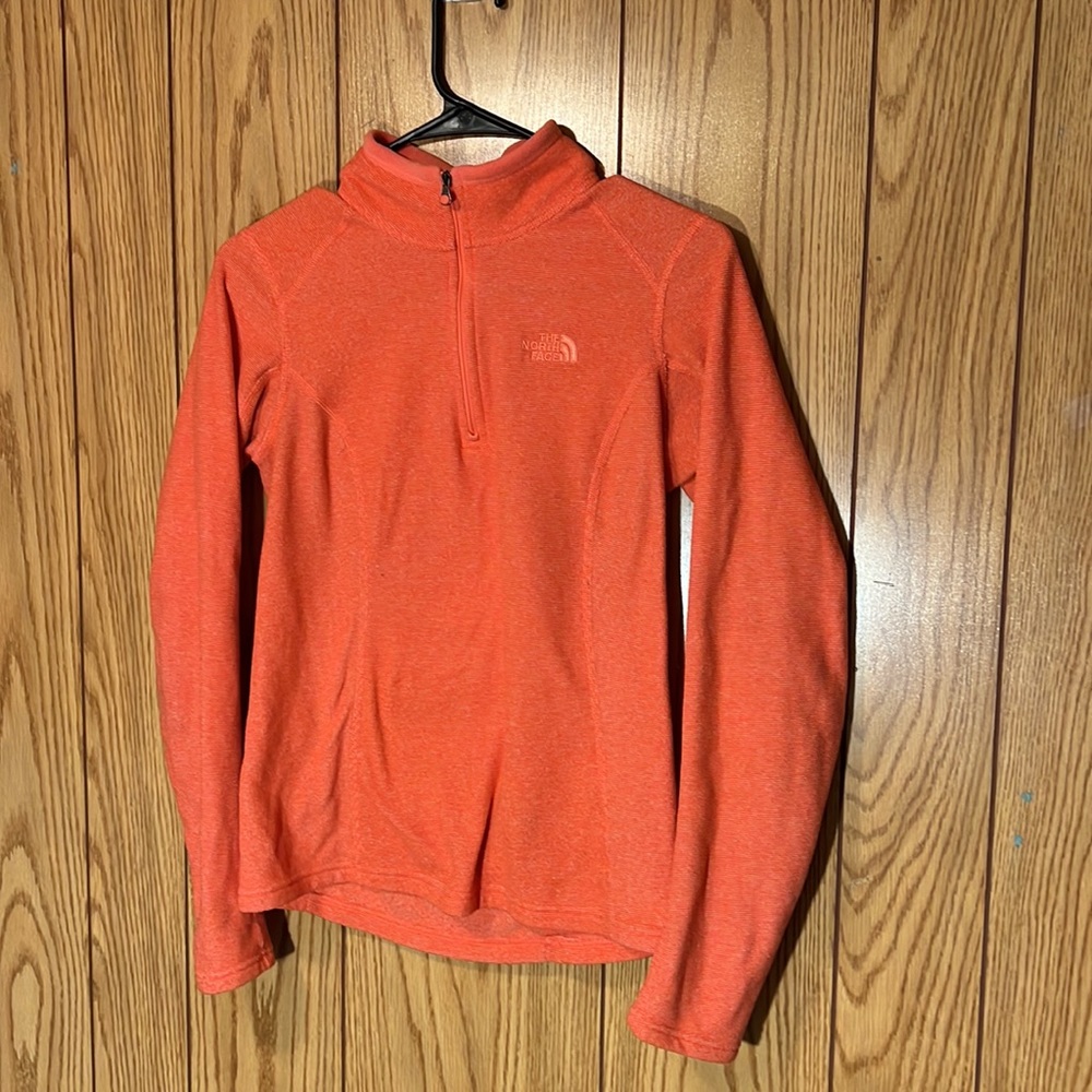 🔥Coral North Face Quarter Zip / Womens Size Extra Small - Picture 2 of 6